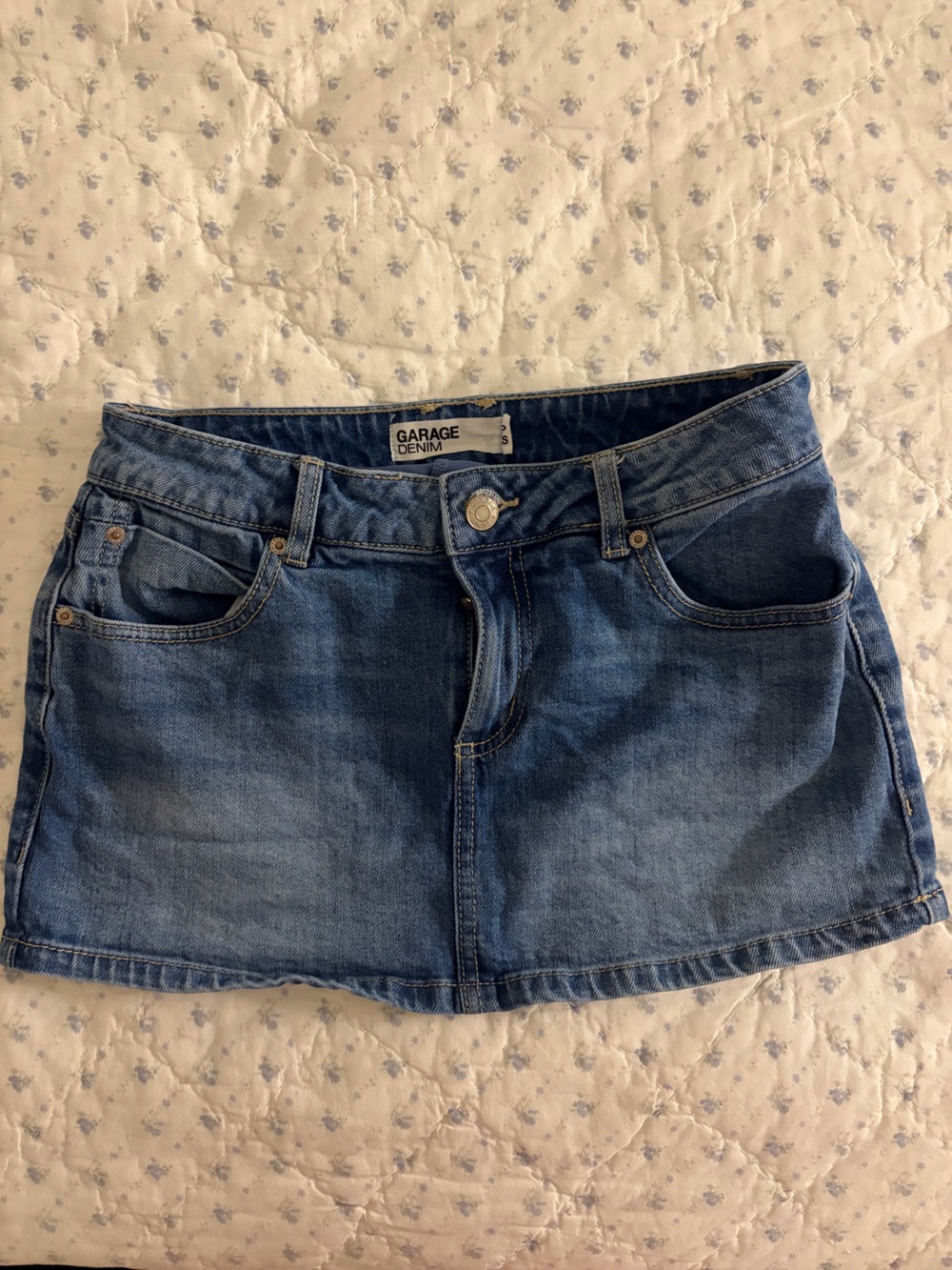 Garage denim mini skirt
